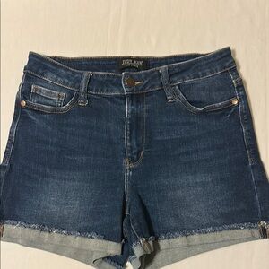 Judy Blue Women's Cuffed Raw Hem Denim Shorts Sz Med-VGUC